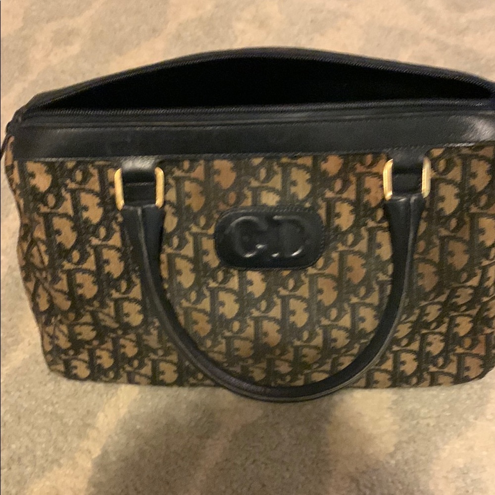 Dior Black and Brown Totes with Monogram Pattern
